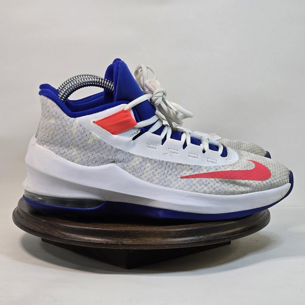 Nike Air Max Infuriate Shoes Mens Size 5Y White Blue Red Basketball BV1163-100